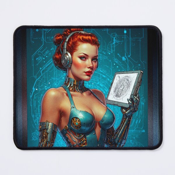 Item preview, Designing My Cyborg Body Beautiful AI Concept Art Illustration Portrait by Xzendor7 designed and sold by Xzendor7 Digital Art Creations.