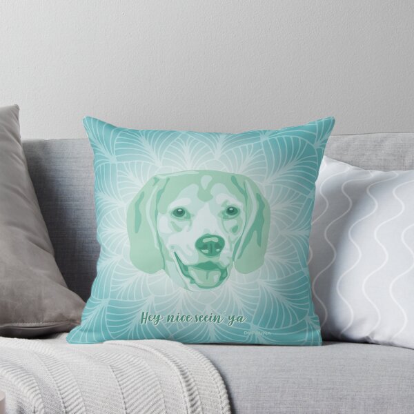 Item preview, Beagle Neo Mint Smiling Face "Hey, nice seein' ya"  designed and sold by DuFauna.