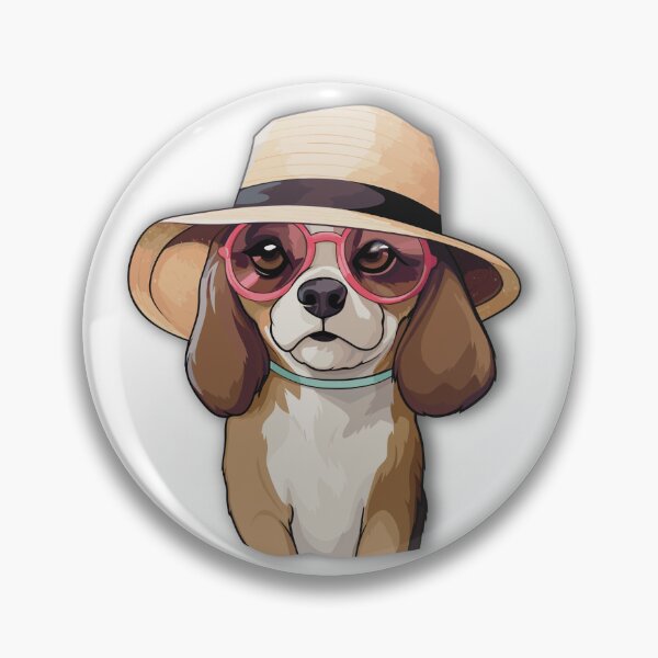 Item preview, Charming dog with glasses and hat designed and sold by amaria56.