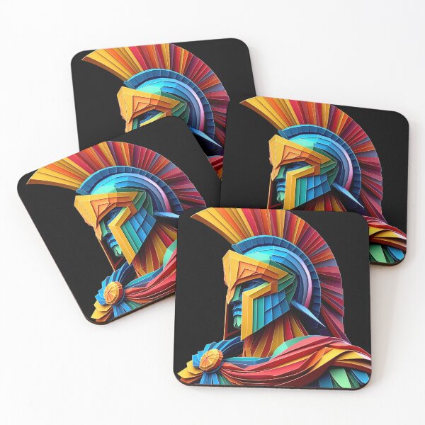 Item preview, Colorful Spartan Strong in Origami Vector Art Design for Men and Women designed and sold by beben76.