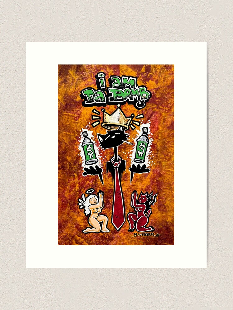 Thumbnail 1 of 3, Art Print, I Am Da' Bomb - Affirmation of believing designed and sold by gWebberArts.