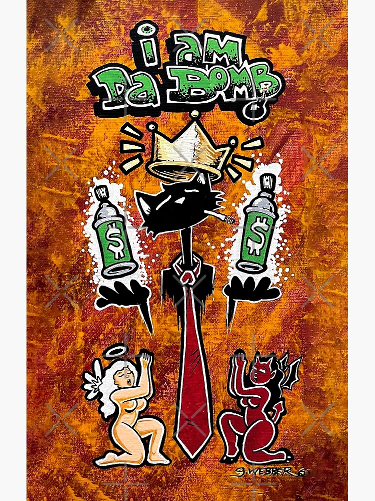 Thumbnail 3 of 3, Art Print, I Am Da' Bomb - Affirmation of believing designed and sold by gWebberArts.