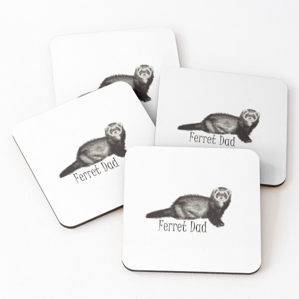 Item preview, Ferret Dad Black Text with Sable Ferret designed and sold by MountMercantile.