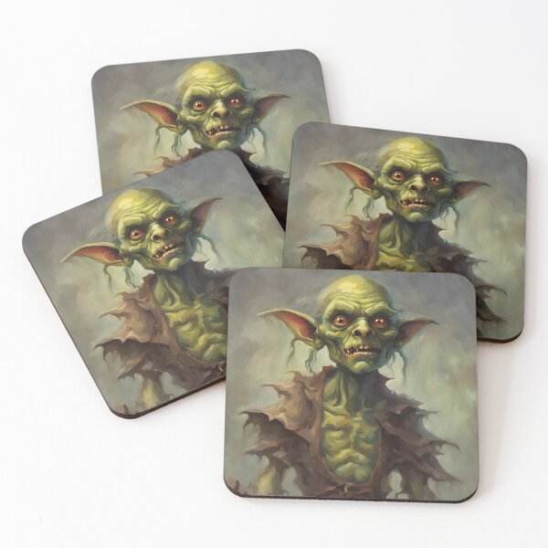 Item preview, Goblin Warrior - goblincore goblin zombie fantasy oil painting illustration designed and sold by Fantasy Cache.