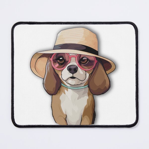 Item preview, Charming dog with glasses and hat designed and sold by amaria56.