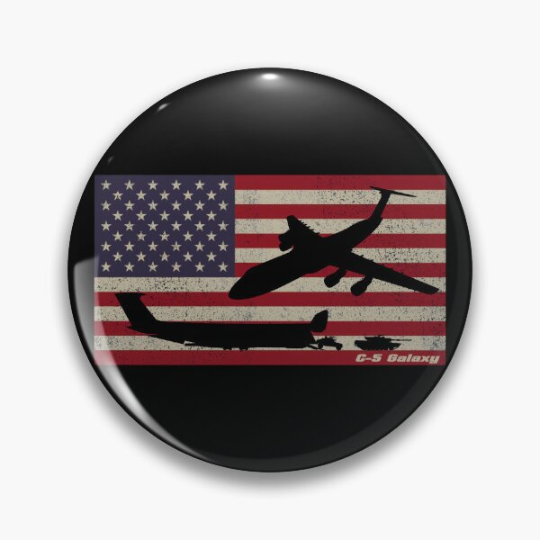 Item preview, C-5 Galaxy American Military Transport Aircraft Patriotic USA Flag Silhouettes designed and sold by MilitaryMart.