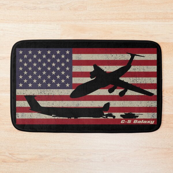 Item preview, C-5 Galaxy American Military Transport Aircraft Patriotic USA Flag Silhouettes designed and sold by MilitaryMart.