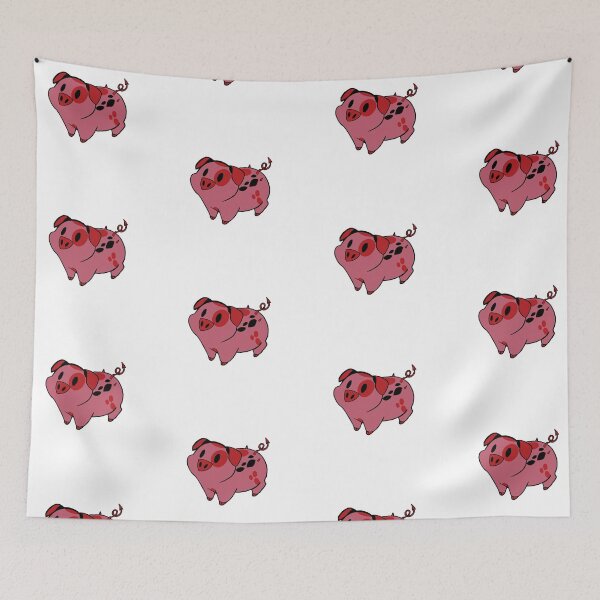 Item preview, hazbin hotel fat nuggets pig sticker design designed and sold by ruelia.