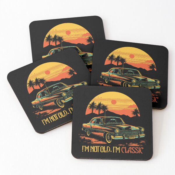 Item preview, I'm Not Old, I'm Classic Retro Vintage Sunset Classic Car  designed and sold by DrawHandArt.