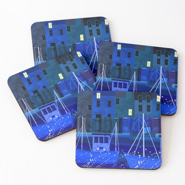 Item preview, Coastal Town at Night  designed and sold by Andrew  Hitchen.