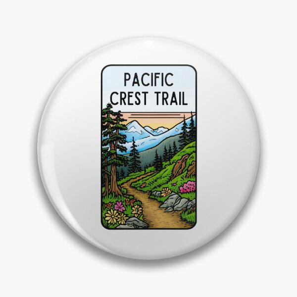 Item preview, Pacific Crest Trail in Colorful Line Illustration designed and sold by WatercolorWilds.