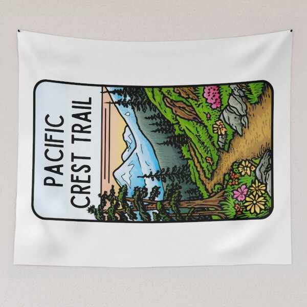 Item preview, Pacific Crest Trail in Colorful Line Illustration designed and sold by WatercolorWilds.