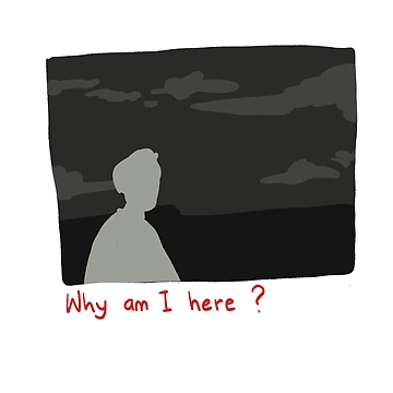 Artwork thumbnail, Why am I here? by Childish by Design