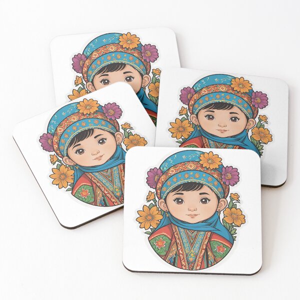 Item preview, Cute Uzbekistan Kid Flowers designed and sold by Places On Earth.