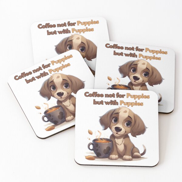 Item preview, Coffee with Cute Puppies  designed and sold by Promoc.