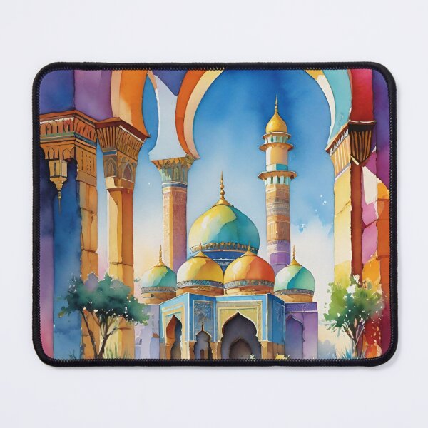 Item preview, Uzbekistan Architecture Rainbow Watercolor designed and sold by Places On Earth.