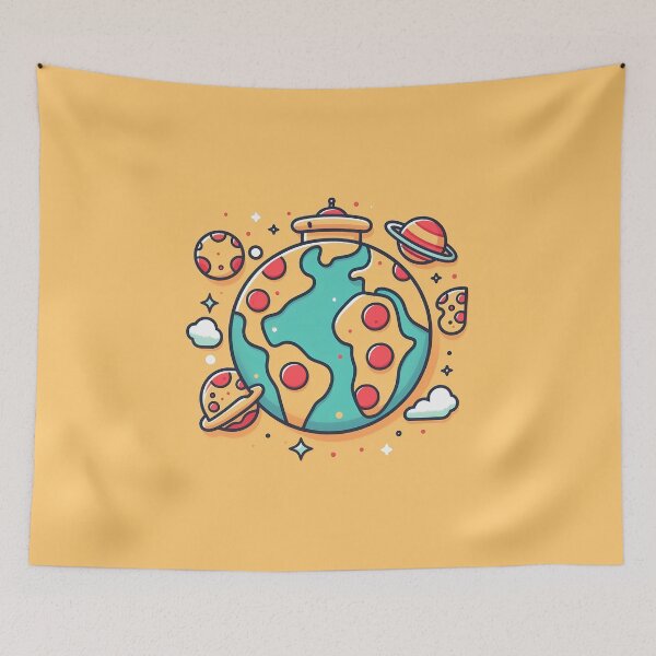 Item preview, Interstellar Journey to the Whimsical Pizza Planet in Cosmos designed and sold by DethLock.