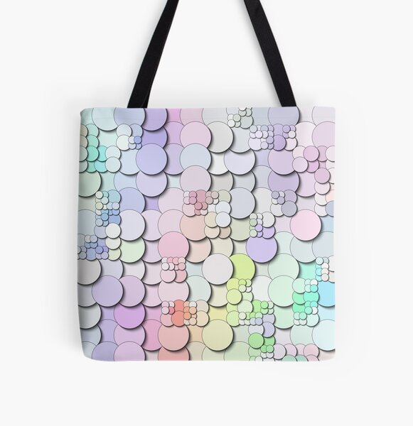 Pastel Circles All Over Print Tote Bag