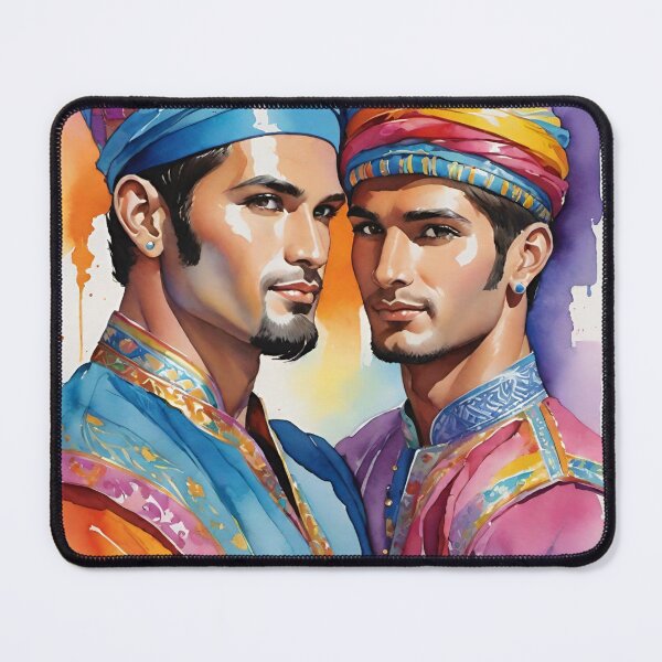 Item preview, Uzbekistan Men Handsome Watercolor Art designed and sold by Places On Earth.