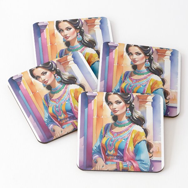 Item preview, Beautiful Uzbek Woman Watercolor designed and sold by Places On Earth.