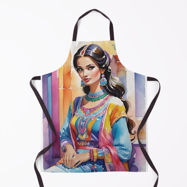 Item preview, Beautiful Uzbek Woman Watercolor designed and sold by Places On Earth.