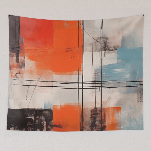 Item preview, Structural Harmony - Geometric Abstract Painting designed and sold by pooshda.
