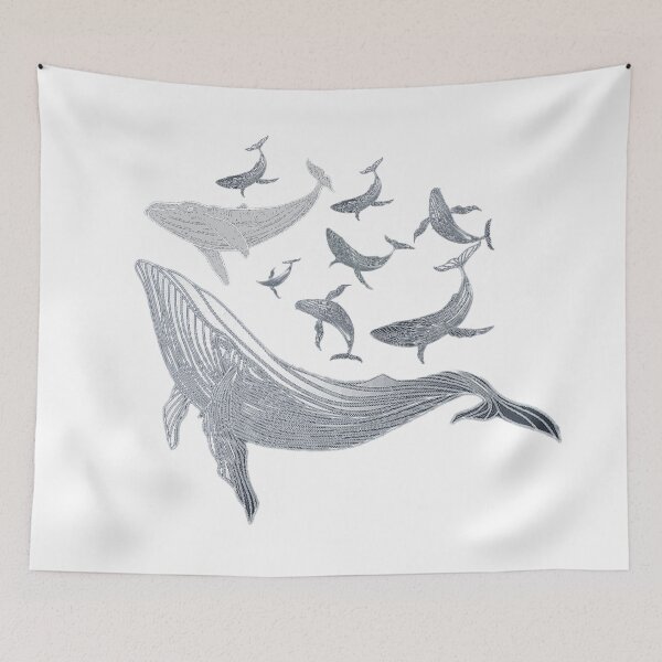 Item preview, WhaleCanvas: A Symphony of Whimsical Waves in Artistry designed and sold by GoldenMuseum.