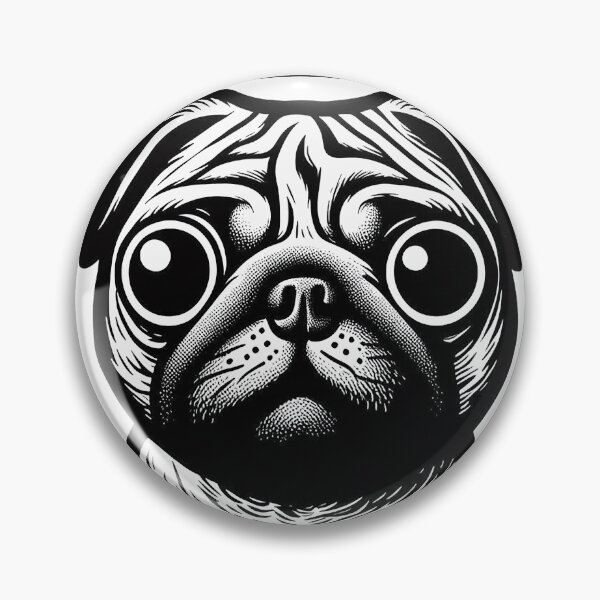 Item preview, Pug Art - Black and white designed and sold by FunnehGacha.
