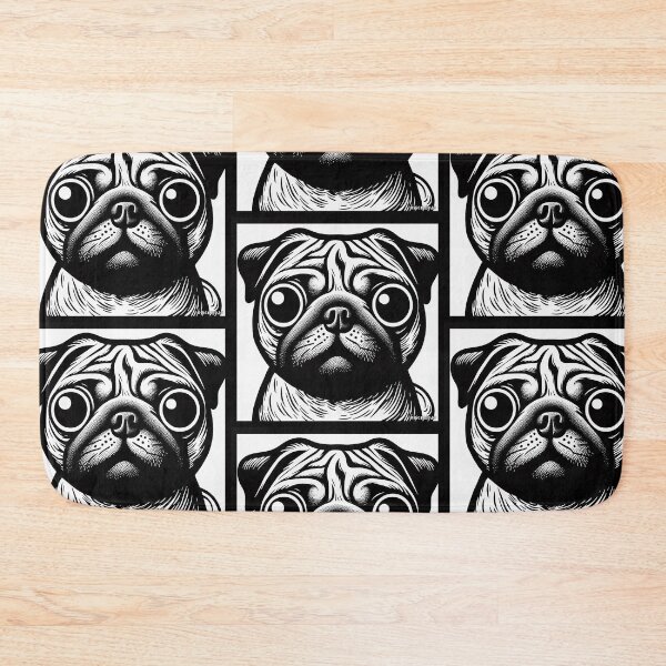 Item preview, Pug Art - Black and white designed and sold by FunnehGacha.