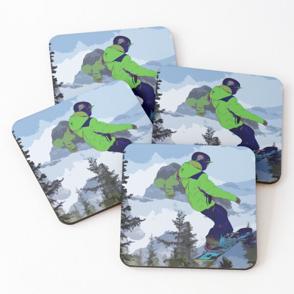 Item preview, Rocky Mountain Snowboarder - Three Sisters Mountains designed and sold by NaturePrints.