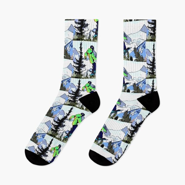 Item preview, Rocky Mountain Snowboarder - Three Sisters Mountains designed and sold by NaturePrints.