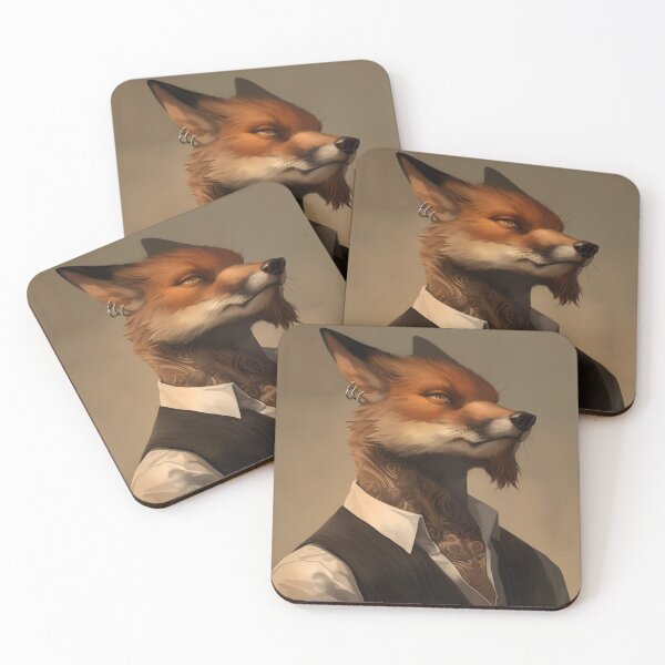 Item preview, Red fox with a vest designed and sold by Evanssdas.