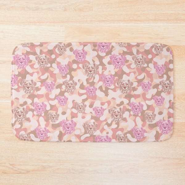 Item preview, Smiling Dog Face And Pink Camo Pattern designed and sold by DuFauna.