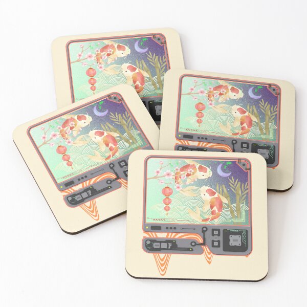 Item preview, Orange Cyberpunk Koi Scene designed and sold by SpiralBalloon.
