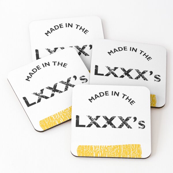 Item preview, Made In The LXXX&'s  80's Roman Numerals Vintage Look With A Splash Of Colour designed and sold by clecticuk.