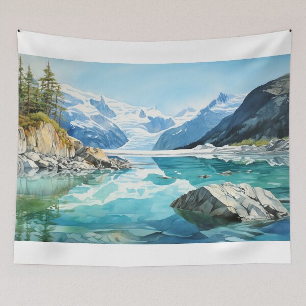 Item preview, Glacier Bay National Park in Watercolor designed and sold by WatercolorWilds.