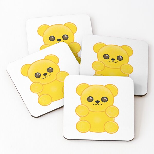 Item preview, Yellow Gummy Bear Sticker Cute Candy Kawaii Shimmer Glitter designed and sold by DianthusDesigns.