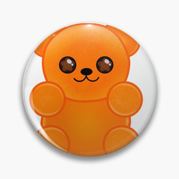 Item preview, Orange Gummy Bear Sticker Cute Candy Kawaii Shimmer Glitter designed and sold by DianthusDesigns.