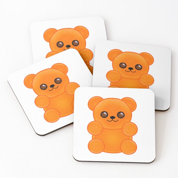 Item preview, Orange Gummy Bear Sticker Cute Candy Kawaii Shimmer Glitter designed and sold by DianthusDesigns.