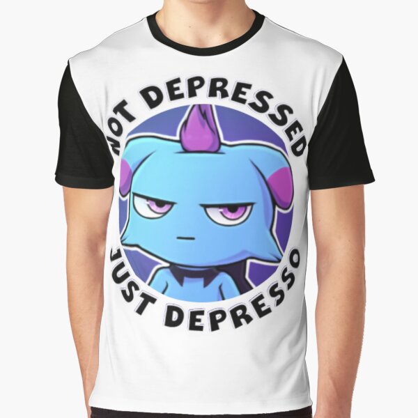 Vista previa del artículo con la obra «No deprimido solo Depresso», diseñado y vendido por Mayukari.