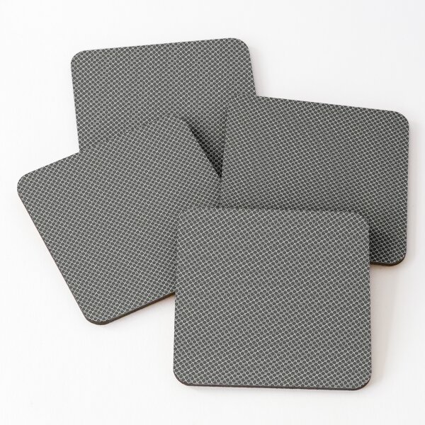Item preview, Grey & White Diamonds Octagons Black Background Infinite Pattern designed and sold by Alchemy-A-La-G.