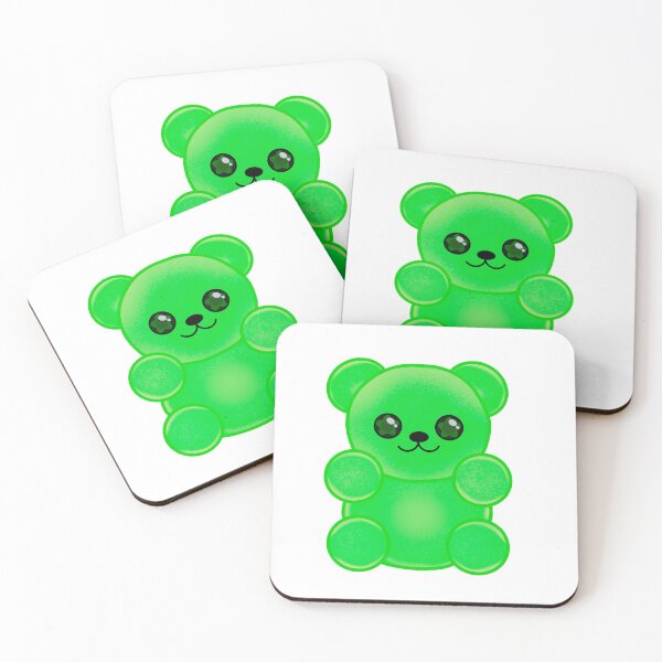 Item preview, Green Gummy Bear Sticker Cute Candy Kawaii Shimmer Glitter designed and sold by DianthusDesigns.