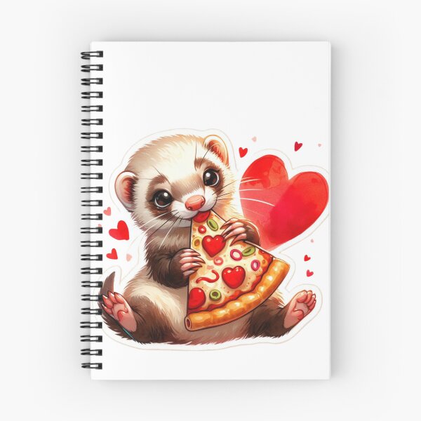 Aperçu de l'œuvre Ferrett. Amour. Pizza. créée et vendue par RubyOwl.