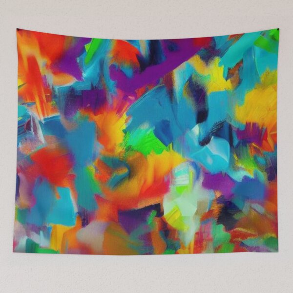 Item preview, Abstract Colorful Brush Stokes Pattern designed and sold by calibrit.