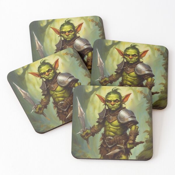 Item preview, Goblin Warrior - goblincore goblin zombie fantasy oil painting illustration designed and sold by Fantasy Cache.