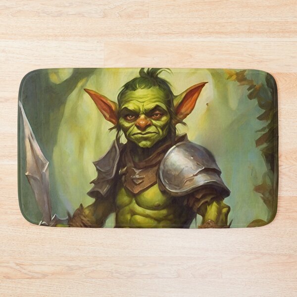 Item preview, Goblin Warrior - goblincore goblin zombie fantasy oil painting illustration designed and sold by Fantasy Cache.