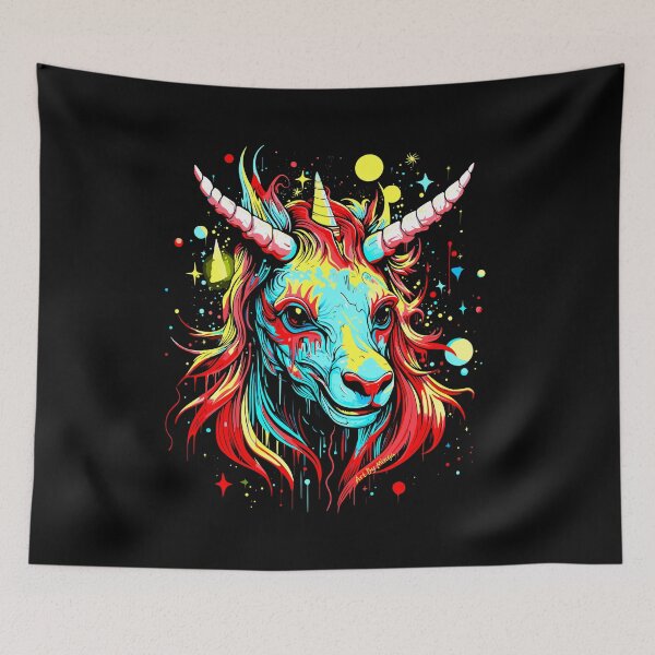 Item preview, Art By Minga Rockin' Unicorn Three horns design designed and sold by Artbyminga.