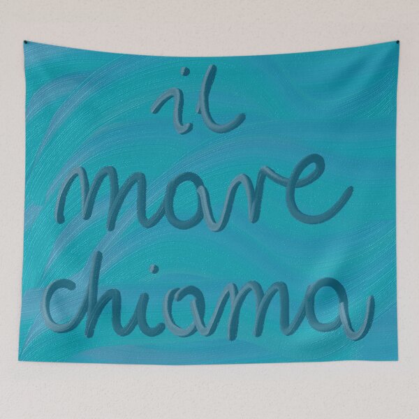 Item preview, IL MARE CHIAMA word art print designed and sold by nataliavandalia.