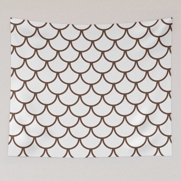 Item preview, Fish Scales Pattern: Chocolate Brown designed and sold by Jared Davies.