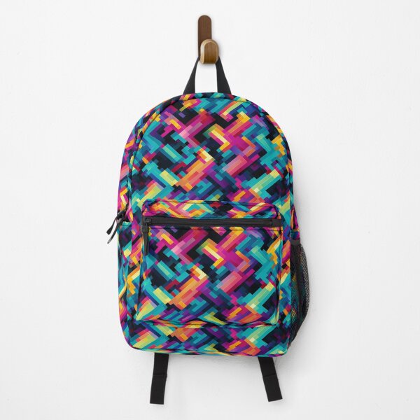 Item preview, Love Child of  Psychedelic 70s Abstract Married to Pixel Art Pattern  designed and sold by fabinthelab.